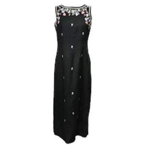 Ultra Dress New York linen blend embroidered maxi dress Vintage Women’s Size 16W